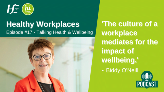 Healthy Workplaces Podcast Banner - Episode 17 - Talking Health and Wellbeing